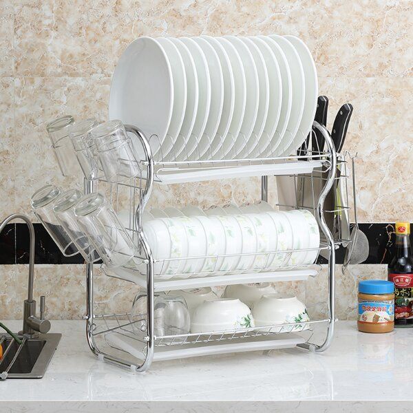 BINCA HIgh-Quality Kitchen Organizer Stainless Steel Dish Rack